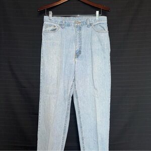 Faded Glory Vintage 90s Light Acid Wash Tapered High Rise Mom Jeans Petite 12P